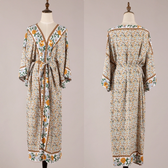 💚H.P.💚 Kimono Beach Cover Up - Picture 3 of 5